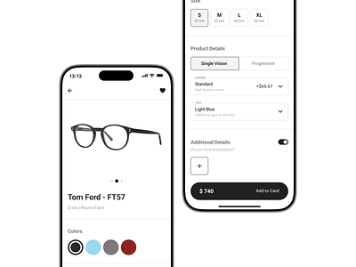 ‏Eyewear Shopping UI Design appdesign cleanui design eyewear minimal design mobile app mobileui modern ui online shopping product product design shop shopping app ui ui inspiration uidesign uiuxdesign user interface ux