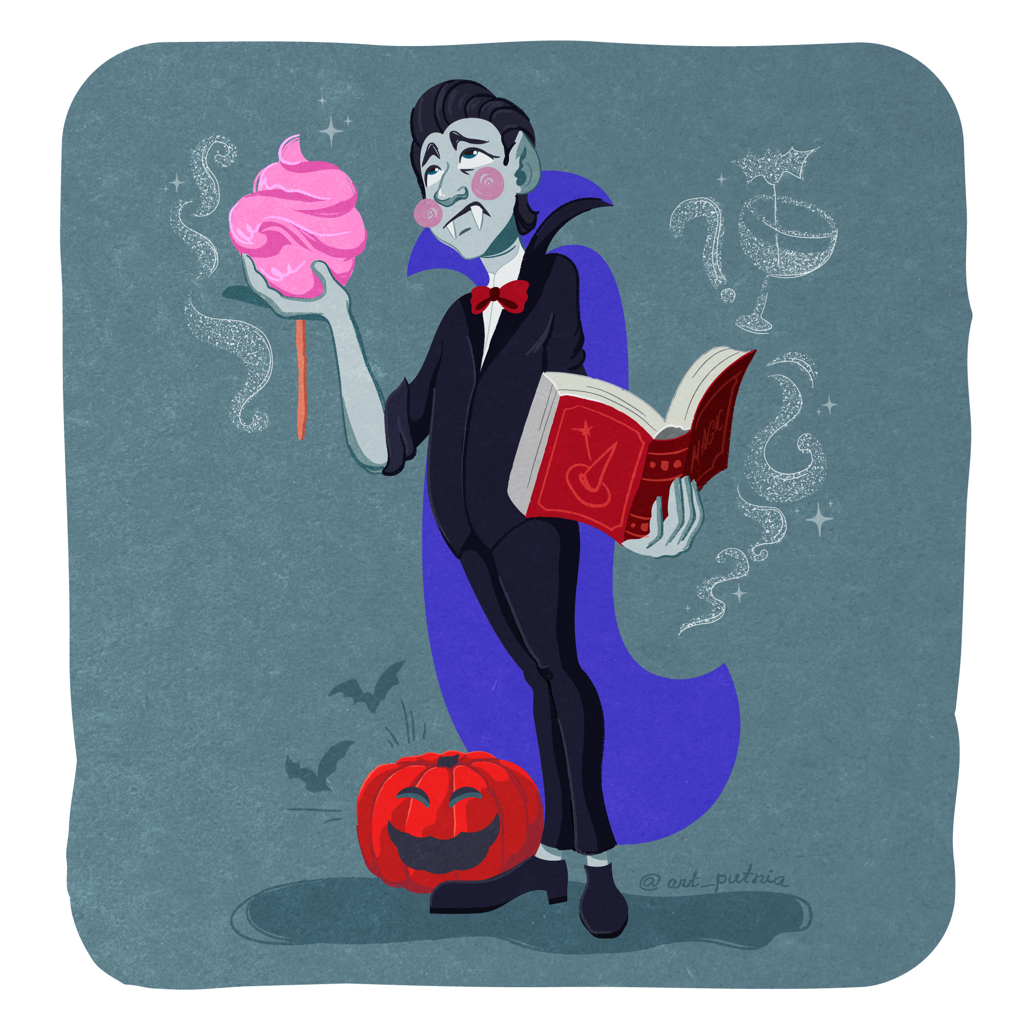 The upset Vampire artwork halloween vampire