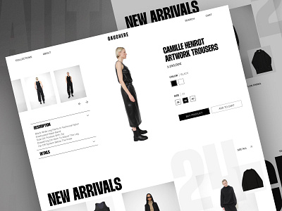 Gauchere Bold Fashion Ecommerce Minimalist Website Product Page aesthetic bold case study clean company profile ecommerce elegant landing page luxury minimalist modern online shop product detail product page shopify ui ux web design website website design