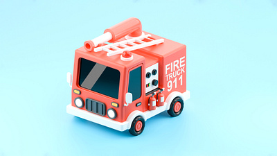 Fire Truck 3d 3dartist blender blender3d blendercommunity fire firedepartment firefighter firetruck