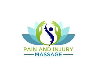 Massage therapy logo with human figure