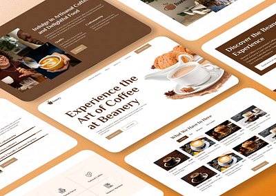 Coffee shop landing page design. artisanal coffee branding coffee shop coffee website design food and beverage landing page minimal modern website modern website layout raddito ui ui design uiux uiux design user interface web web design web development website