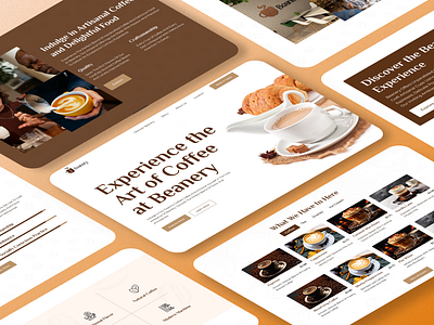 Coffee shop landing page design. artisanal coffee branding coffee shop coffee website design food and beverage landing page minimal modern website modern website layout raddito ui ui design uiux uiux design user interface web web design web development website