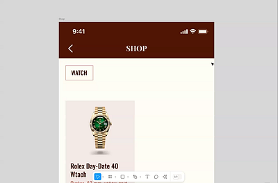 Figma Product Design- AI ai aitools appdesign e commerce figma focotik innovation productdesign rolex shopapp uidesign uxdesign