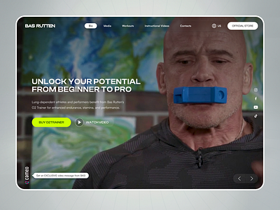 Bas Rutten Hero section concept bas rutten branding design hero logo ui ux web design