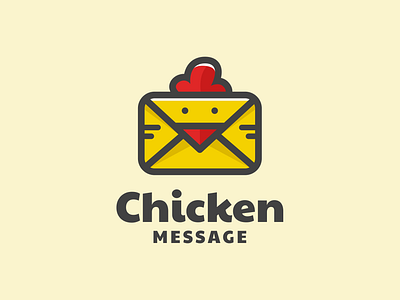 Logo Design - Chicken Message brand branding chicken design graphic design illustration logo logodesigner