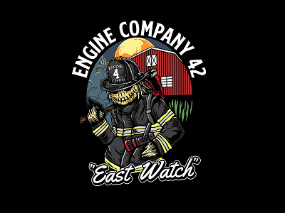 Engine Company 42 artwork graphic design halloween illustration logo tshirt vector