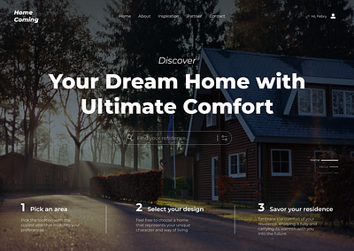 Home Coming Website UI/UX graphic design ui