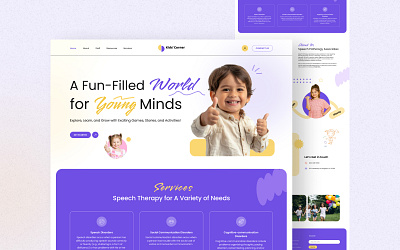 Kid's Website Design animation branding design designer ecommerce ecommerce website freelancer graphic design kids website landing page design logo shopify shopify website ui ui design uiux vector web design web layout website design