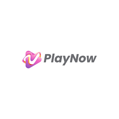 Play Now Logo branding graphic design icon identity logo logo design logos pink triangle