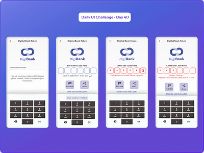 Daily UI Challenge #40 - Design a temporary code screen daily ui challenge daily ui challenge 40 design hype 4 academy temporary code screen ui ux ux design