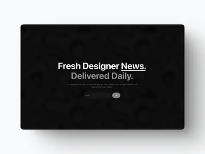 Minimalist Designer News UI. clean dark minimalist ui webdesign
