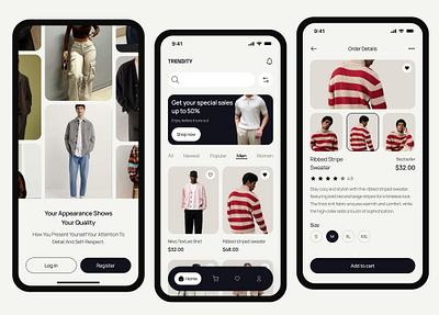 Fashion mobile app ui ux design