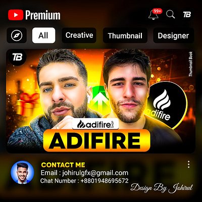 Youtube thumbnail Design attractivethumbnail creativedesigner eyecatchingthumbnail thumbnaildesigner youtubethumbnaildesign