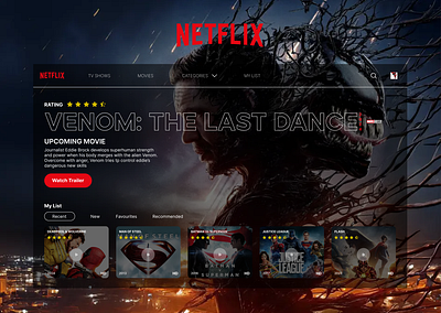 Redesign WebApp Netflix product design