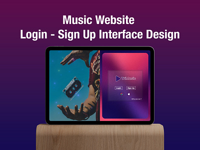 Login - Sign Up Design for Music Daily UI #001 app dailyuichallenge figma homepage interface login signup ui uidesign uidesigner userinterface web webdesign website