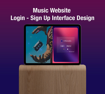 Login - Sign Up Design for Music Daily UI #001 app dailyuichallenge figma homepage interface login signup ui uidesign uidesigner userinterface web webdesign website