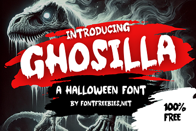 Ghosilla Typeface – Unleash the Monster in Your Halloween Design design font free free font free font download freebie freebies illustration typeface