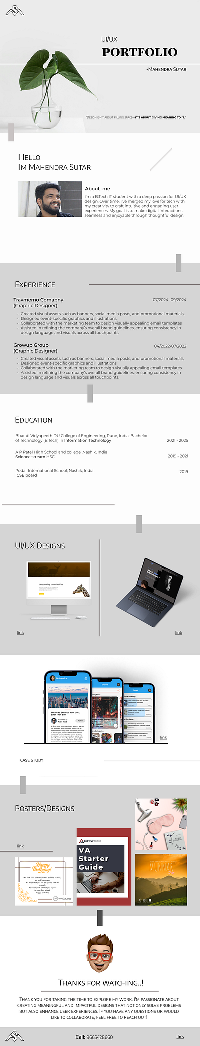 Portfolio UI/UX design figma graphic porfolio ui ux web