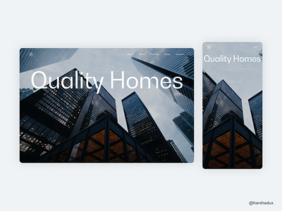 Quality Home - Property Selling Real-eState Website about us animation branding cards design footer hero layout mobile product design real estate responsive design services teams ui ux ux design web web design website design