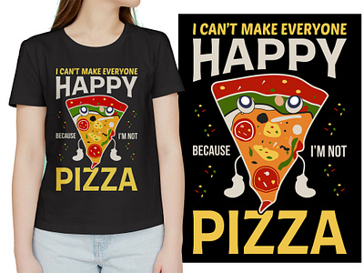 Pizza t-shirt design apparel clothing custom delicious fast food funny shirt graphic design hot food merchadise pizza quote tasty tee tshirt design typography