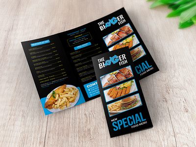 Menu Card Design bigger fish branding business flyer fish fish menu flyer flyer design food graphic design manucard design menu card minimal design modern flyer poster design posters posts resturent resturent menu special food special offer