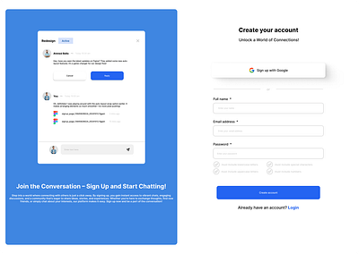 Signup form design