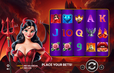 Luciferious Slot Game animation app betting branding casino design gambling game game design gaming graphic design illustration logo motion graphics slots typography ui ui design ux vector