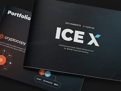 Presentation for CryptoCopy and ice markets blockchain crypto design finance fintech pitch presentation white paper