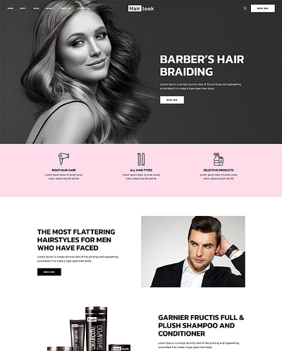 Hair Salon Elementor Wordpress Theme hair product hair salon hairdress spa website theme wordpress theme