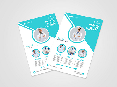 Medical Healthcare Flyer Design Template | Free Download. adobe illustrator adobe photoshop advertising brand identity branding clinic design doctor flyer flyer flyer design free download free mockup graphic design healthcare identity medical flyer poster print social media template