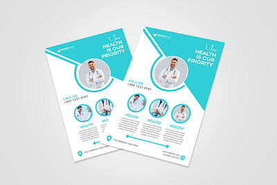 Medical Healthcare Flyer Design Template | Free Download. adobe illustrator adobe photoshop advertising brand identity branding clinic design doctor flyer flyer flyer design free download free mockup graphic design healthcare identity medical flyer poster print social media template