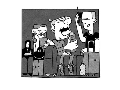 queue character design eat emotion food girl hospital illustration line queue waiting