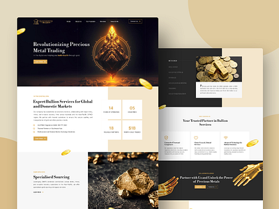 Gold Trading Website UI Design classy corporate dark expensive gold luxurious minimal modern trading ui uidesign ux uxdesign webdesign webdevelopment