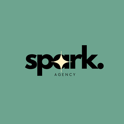 spark agency logo branding design graphic design logo typography