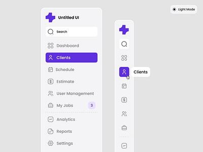 Sidebar Navigation crm deshboard design interface left menu menu minimal navbar navigation product design saas side bar side interface side nav user experience user interface web app website