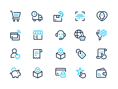 E-commerce icon set for modern online store adobe illustrator branding community design e commerce graphic design icons illustration logo ui vector