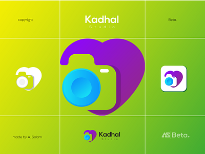 Kadhal Studio ( Tamil word means love) logo design 3d brand identity branding design graphic design logo logo design logo malaysia logo type