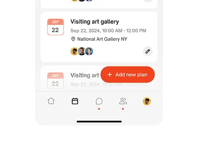 Personal Calendar 3d calendar calendar app clean app clean design icons logo minimal app minimal design minimal icons mobile app mobile design mobile navigartion navigation ui