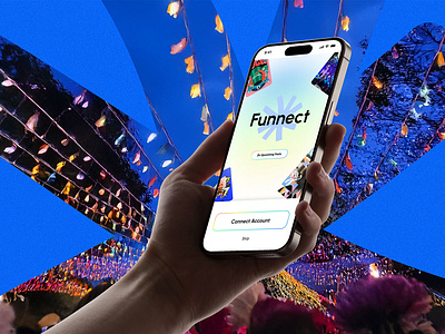 Funnect: Crafting Order from the Chaos of College Festivals app blue clean ui conceptual festival fests light ui minimilistic party ui