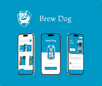 Brew Dog App Design app design branding design figma graphic design illustration landing page logo ui website design