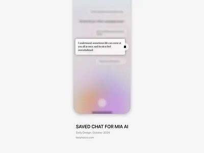 Saved Chat for Mia AI ai ai design branding digital design experience design generative ai generative ui graphic design ui ux