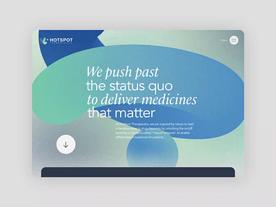 HOTSPOT Therapeutics Webdesign ui web website