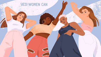 Feminism and equality related illustration art banner character design design drawing feminism flat illustration flat style graphic design illustration