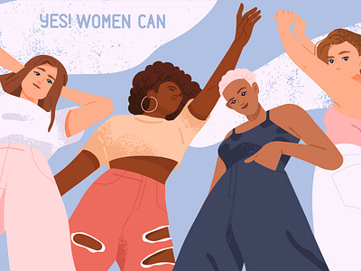 Feminism and equality related illustration art banner character design design drawing feminism flat illustration flat style graphic design illustration