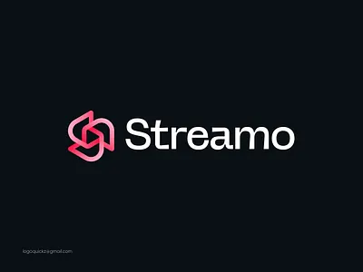 Streaming, Media, Technology, Digital Platform Logomark abstract brand identity branding connection design digital platform geometric logo gradient logo graphic design icon innovation logo logotype media modern logo monogram play icon streaming tech