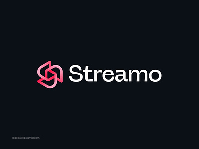 Streaming, Media, Technology, Digital Platform Logomark abstract brand identity branding connection design digital platform geometric logo gradient logo graphic design icon innovation logo logotype media modern logo monogram play icon streaming tech