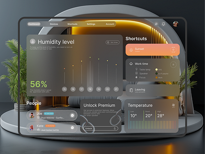 Smart home dashboard dashboard design desktop home smart ui ux