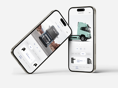 Volvo Truck Builder (Mobile) automotive configurator digitaldesign trucks uiux