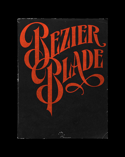 Bezier Blade Lettering design font handlettering lettering texture typeface typography vintage